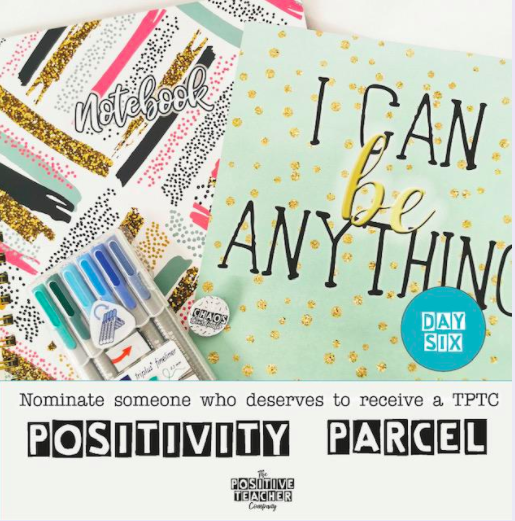 TPositiveTC's tweet photo. Day 6! RT to WIN! Positivity Parcel full of teacher goodies, sent to a teacher buddy of your choice! Make somebody's day; surprise happy mail; imagine their face!

Last day: fInal chance to win a Positivity Parcel. Enter on Instagram &amp; Facebook too! Good luck! #SpreadPositivity https://t.co/GocSYgcjGH