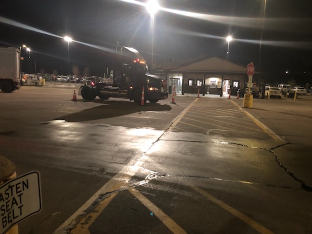 Demo day here at #whitescreek stressing the importance of #pedestrian crosswalk safety. #besafe #thinksafe #safechoice