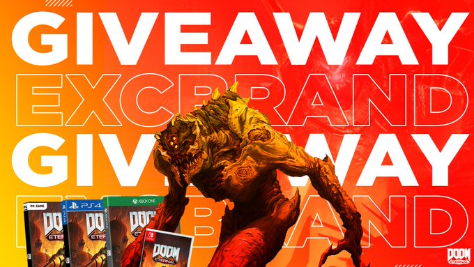 Thirdxtrick's tweet photo. #DOOM GIVEAWAY TIME!
To enter YOU MUST:
1. Follow @ExceedBrand
2. Follow @Thirdxtrick
3. Like & Retweet this tweet!
4. Comment #DoomEternal #ExceedBrand
5. Tag friends
Winner get's 100% FREE copy!
Earn daily entries: https://t.co/vHXpzsHIdO
@BlazedRTs
@SGH_RTs
@FMC_RTs https://t.co/AMGNOYgYks