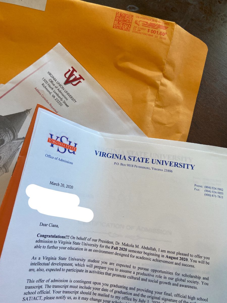 got accepted to my dream school today !  god is good❤️🥺 #vsu24 #hbcubound