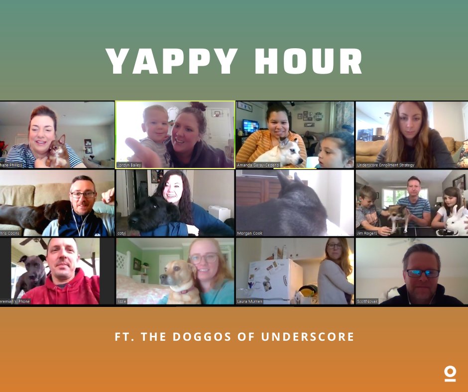 underscore_ed's tweet photo. Here’s your daily dose of PUPPIES – Underscore edition. Our very first Yappy Hour was definitely a success, filled with tons of furry friends (and some cute kids, too!).
#Underscore #YappyHour #ThirstyThursday #WFH #OfficeDogs #DogsForDays https://t.co/6C8f2URwgZ