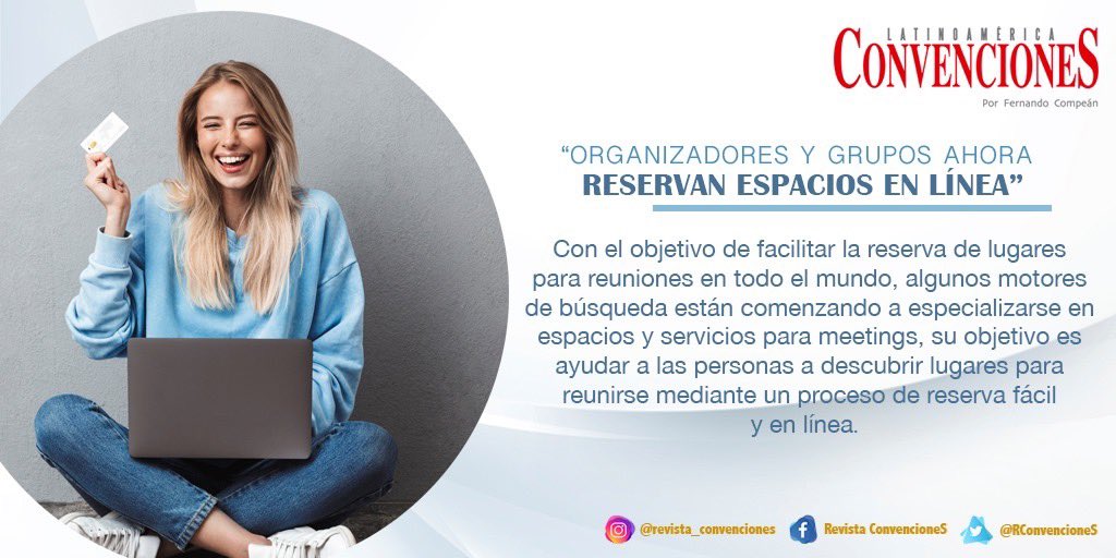📣 Este #Jueves en #RevistaConvencioneS
"Organizadores y grupos ahora reservan espacios en línea" 💻

¿Te gustaría conocer más sobre este artículo? Da click aquí ⬇️
bit.ly/2KjmHh2

Suscríbete a
#RevistaConvencioneS  ⬇️
bit.ly/2QOgviC