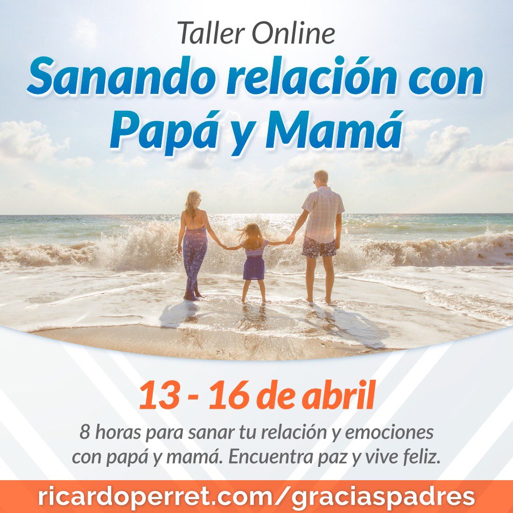 ricardo_perret's tweet photo. Taller Online para sanar la relación con papá y mamá:
Súmate en https://t.co/1C8oQE4Zeo https://t.co/wrujqRDvX6