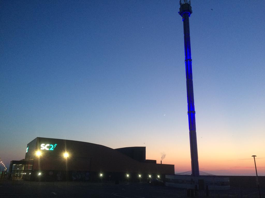 Tonight we have lit the Rhyl Sky Tower and Pavilion Theatre Rhyl 1891 Rhyl in blue to thank NHS and front-line staff for all of their hard work 💙 #lightitblue https://t.co/dltcNjqNGB