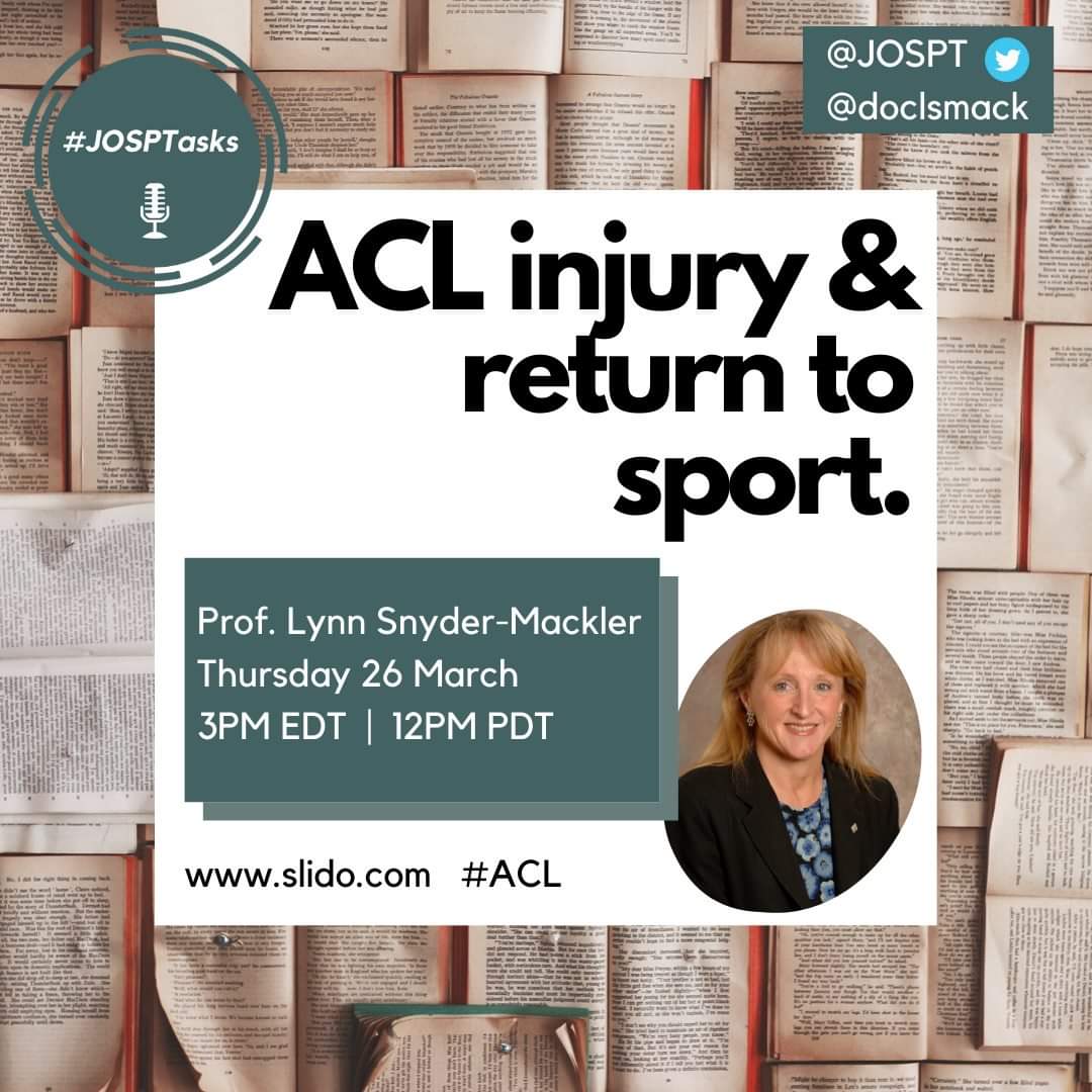 Giulia_Caffini's tweet image. First #JOSPTasks with @JOSPT
and @doclsmack
1. Load the quads

2. Stimulate the quads

3. Middle fase: back to running

4. RTS battery of tests and questionnaire (first test the quads) 

5. Time VS criteria: both! 9 months to 12 months

Grazie!