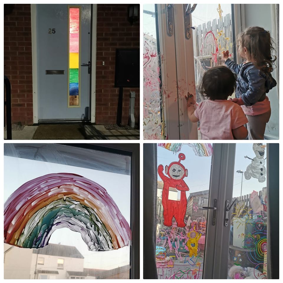 PlayPartyCreate's tweet photo. "We had fun painting and making memories &amp; smiles" Lovely entry from the Morelli Family... well done to you all... This is what your children will remember from all this ❤️🌈 https://t.co/3JSf1hsMeH