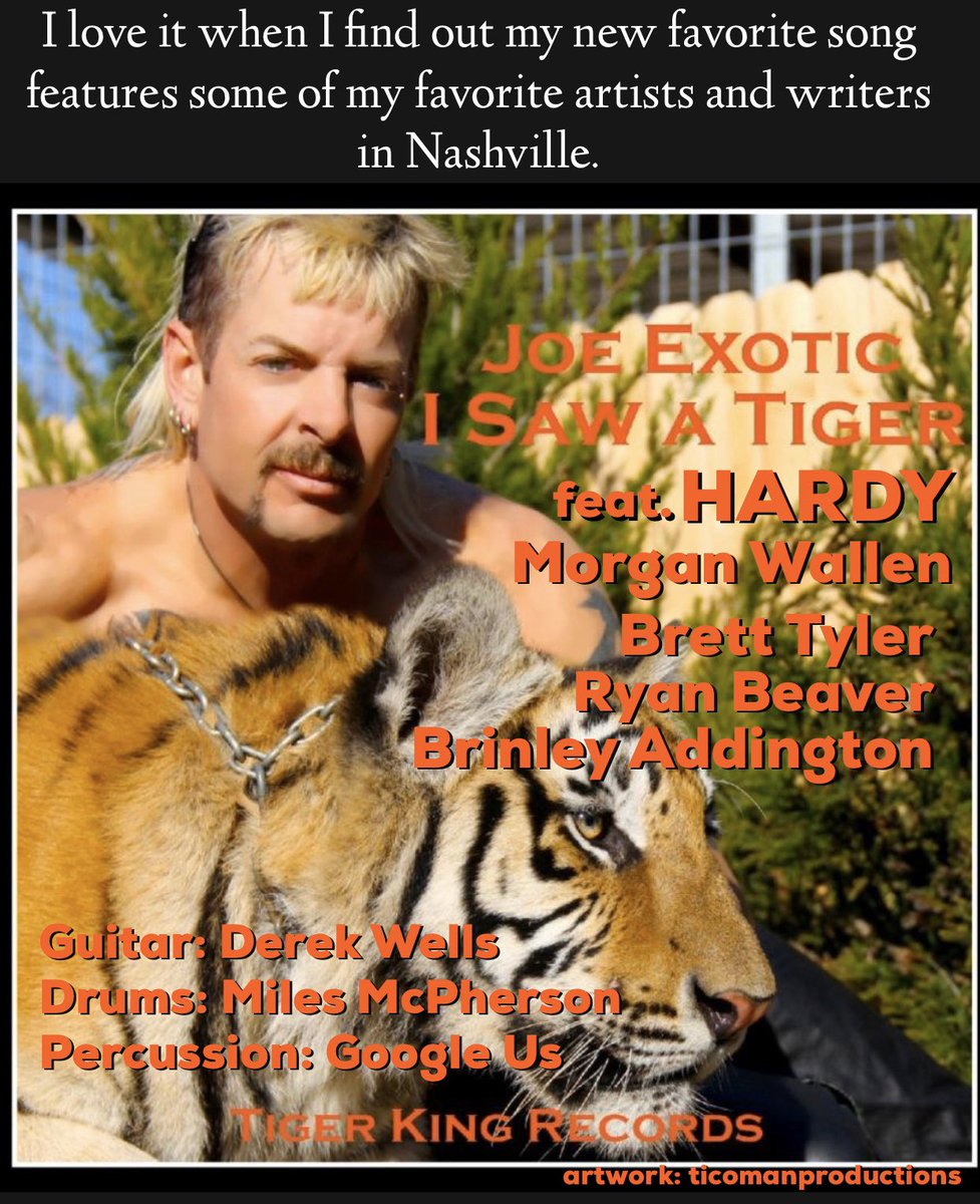 ticoman's tweet image. #TigerKing has some amazing music.
