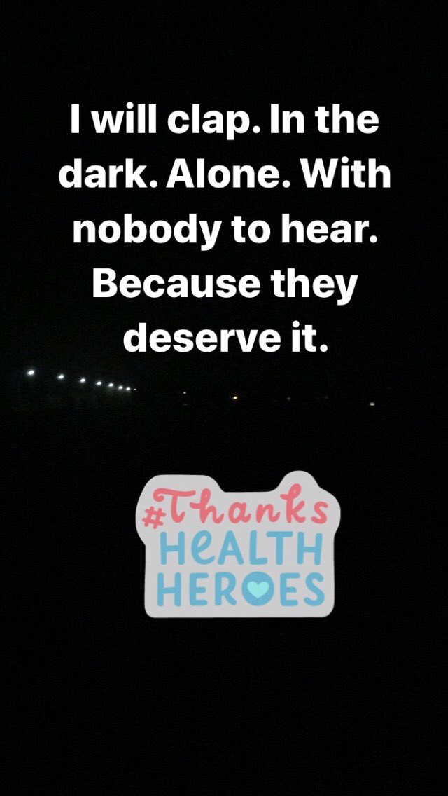 I live rurally but was spurred on by cul de sacs I could hear in the distance. We shared some whooping and cheering too! 💖👏🏼 #ThankYouNHS #ClapForCarers #COVID2019 #clapforNHS #clapforourcarers #NHS #StayHomeSaveLives