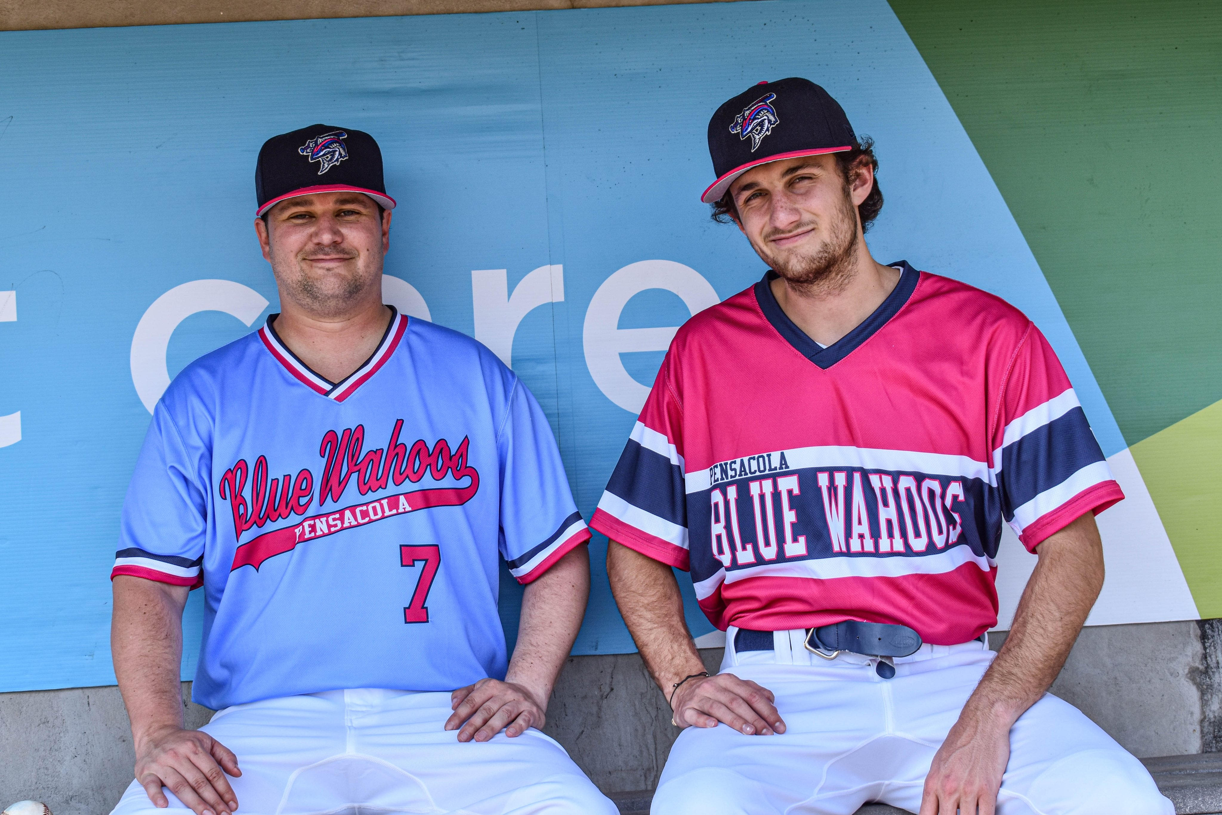 Blue outlet wahoos jersey
