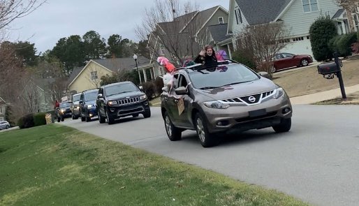 WestLakeElemPTA's tweet photo. Our hearts are FULL today!  Thank you to our AMAZING staff for the parade today.  #WLEAllstars @WestLakeElem @MsKellyFWilson https://t.co/reztBZuysn