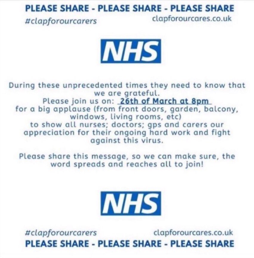 eonenergyuk's tweet photo. We’ll be joining #clapforcarers at 8pm to support our incredible @nhsuk 

👏We’ll be applauding their bravery and dedication during this time and also cheering on emergency services and key workers including our colleagues who help customers keep their lights and heating on👏 https://t.co/LBt2OuRkvu