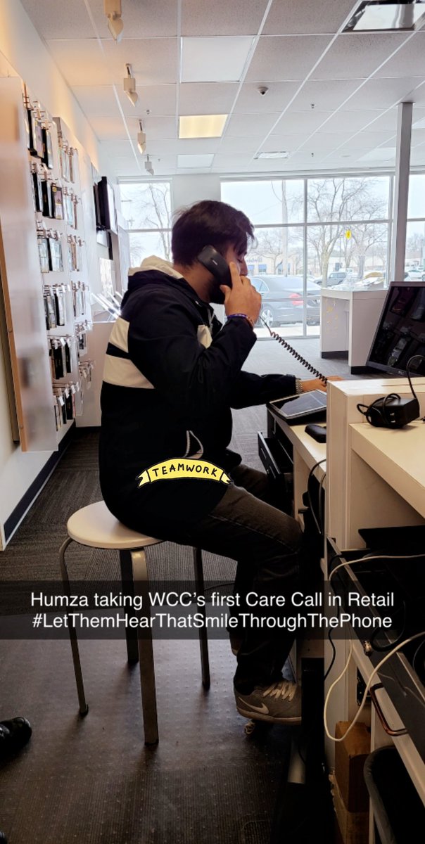 AngelGomez143's tweet photo. Way to go Humza @NilesSprint taking Windy City Champs first Care Calls in Retail. Thank you for your teamwork &amp; efforts. #Sprintheroes #Proud #ThankYou https://t.co/n26KlH7vqj