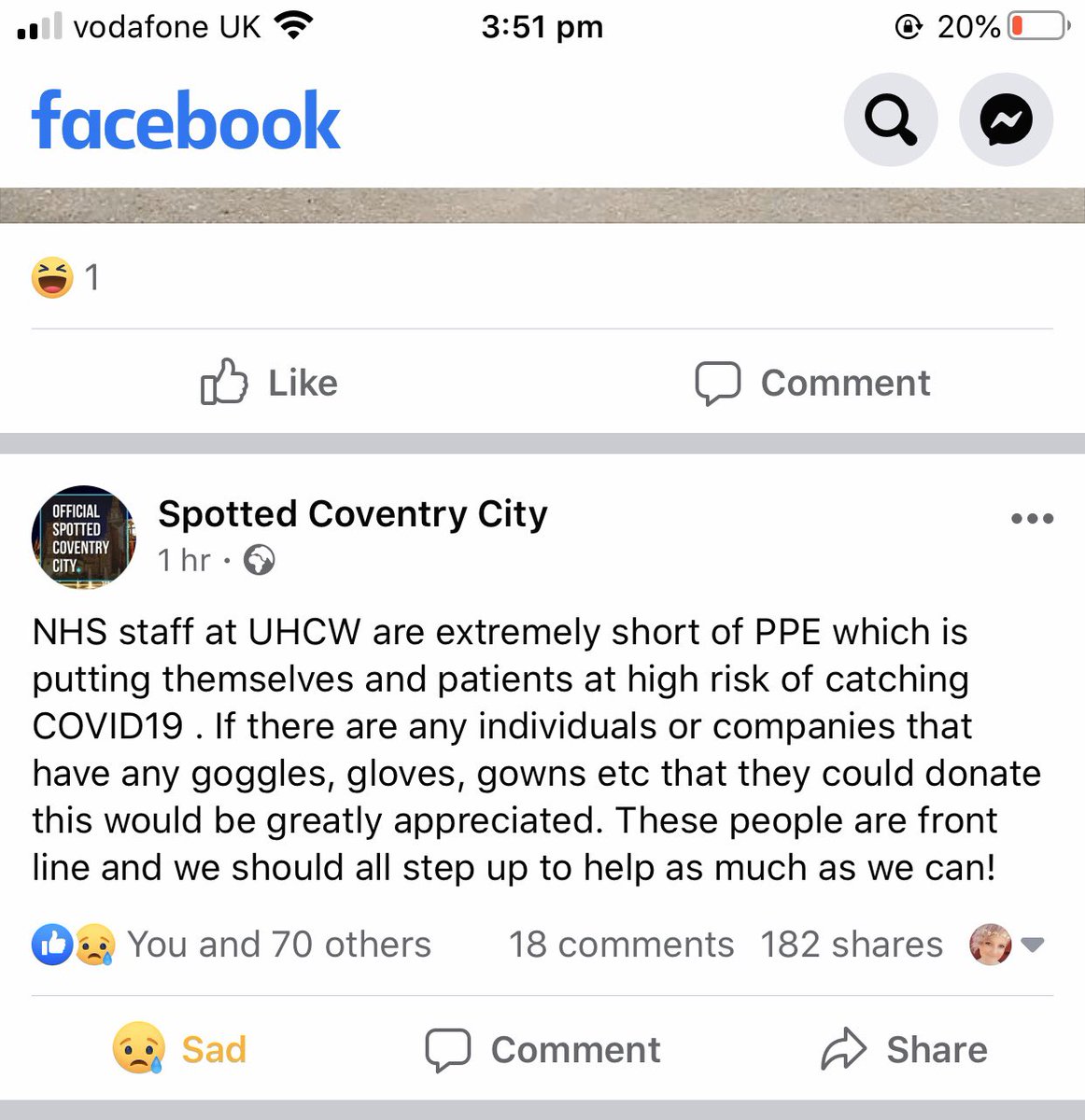BellesBag's tweet photo. @MattHancock ... Can @nhsuhcw please for the love of god have a delivery of PPE !!!! 😨🤯 A Plea on Facebook is not just NOT acceptable!!! @BorisJohnson @piersmorgan https://t.co/nwd5MIZa9r