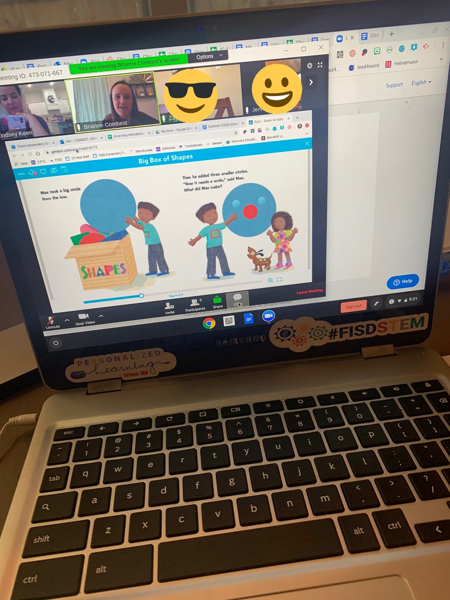 keenIC16's tweet photo. Joined in for a fun geometry math lesson with first grade! So fun hearing the students make personal connections to the shapes all around them at home! @MrsCombest @ouelletteteach @Christie_Elem https://t.co/AI0aZDGo9X