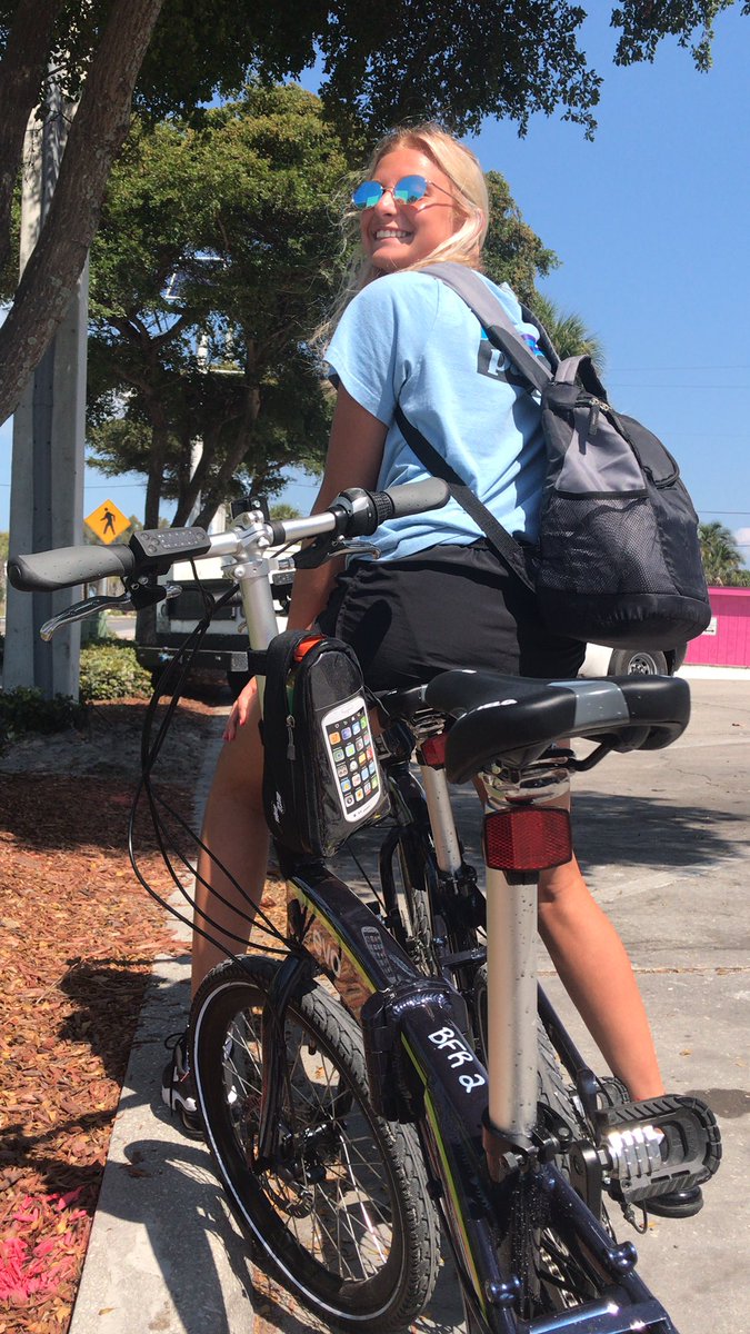 KaciFinchum's tweet photo. getting our daily workout, biking along the beach #CGTrojanFamily https://t.co/4gHJQKFV6L