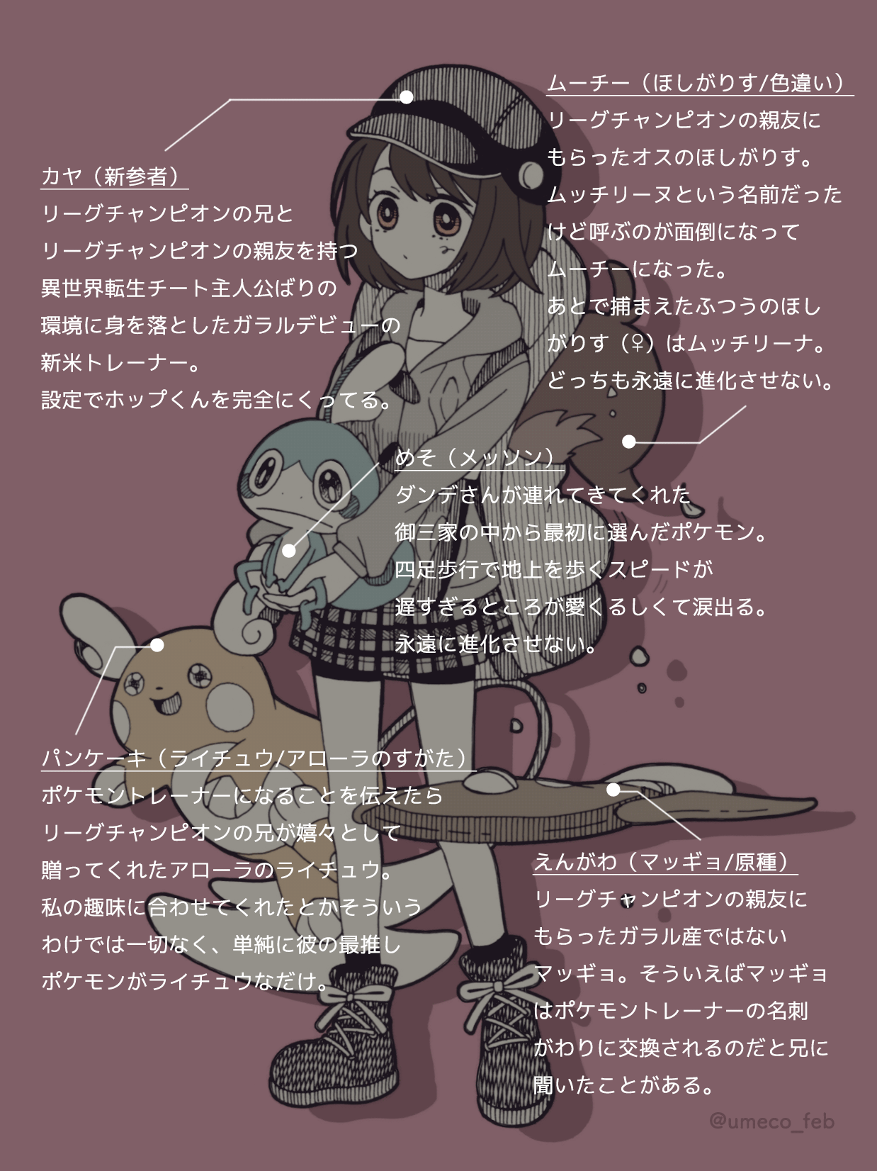 うめこ ゲームは好きだけどrpgおんちでポケモン は小さい頃に赤でカビゴンが動かせずに詰んで以来アニメやスタジアムやスナップしか触ってこなかったわたしですが この度実兄と親友の手厚いサポートをうけてついに ガラルにてポケモントレーナーデビューを