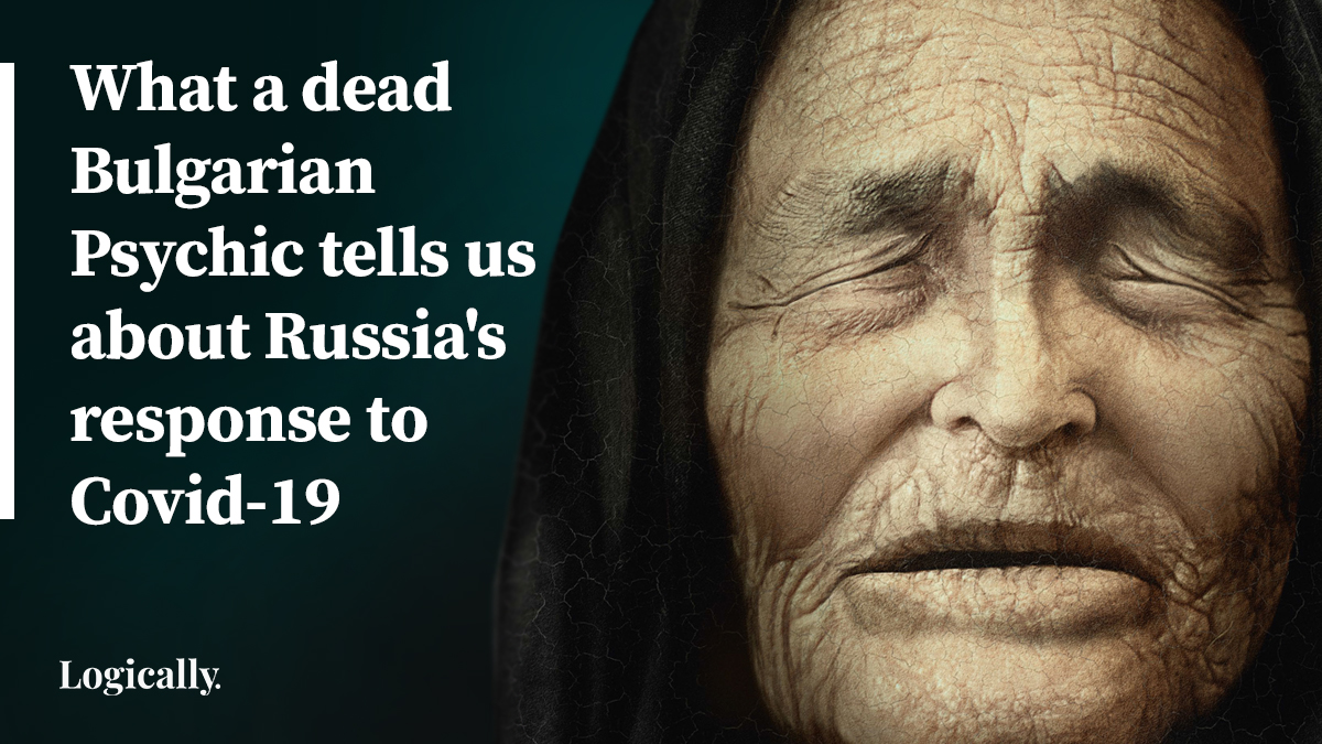 LogicallyAI's tweet photo. What a dead Bulgarian psychic tells us about #Russia's response to #COVID19.👇🇷🇺

https://t.co/zjEke6XeuK https://t.co/RYDpwRGVgB
