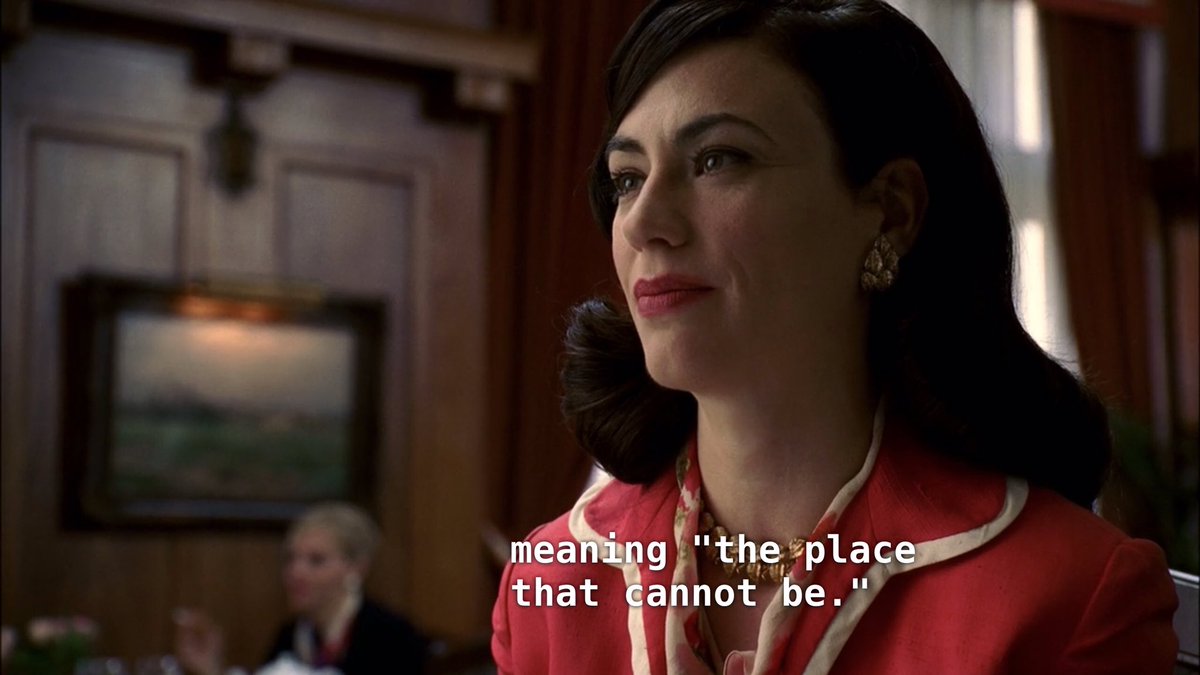 Utopia. 

“Babylon” 
(Season 1, Episode 6)