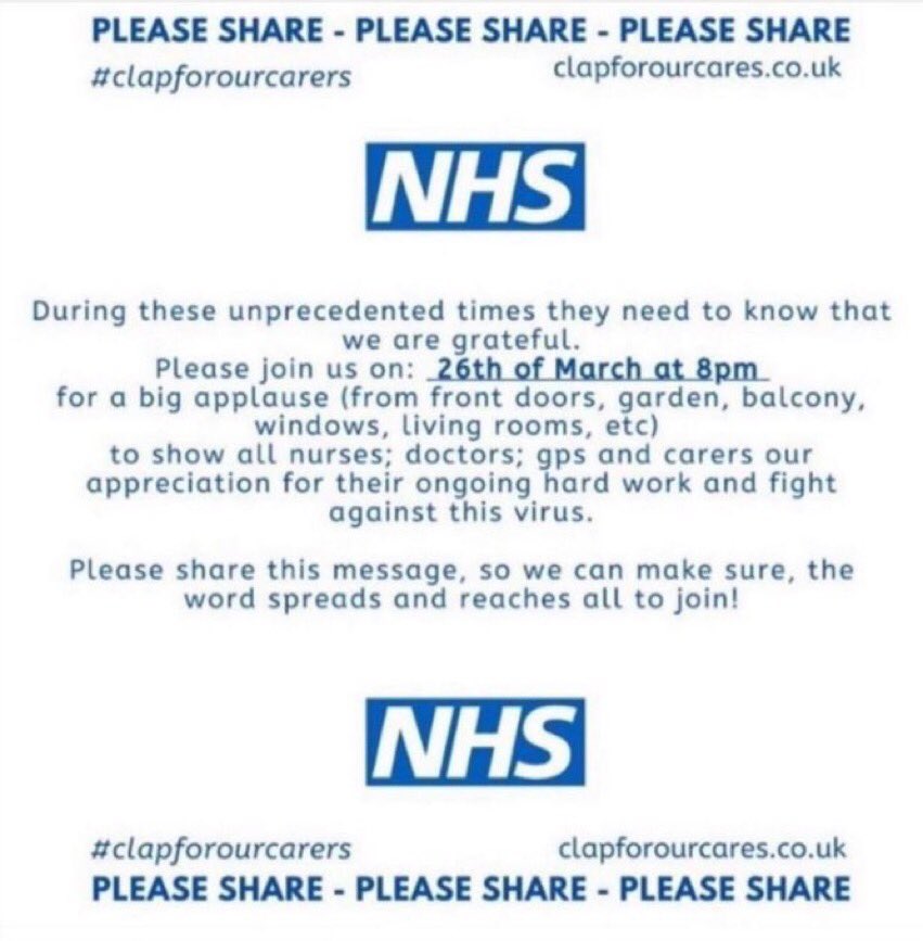 StevePayneCons's tweet photo. Please join us this evening! #ClapForCarers #clapforNHS #clapforourcarers https://t.co/z2aUlL3xPP