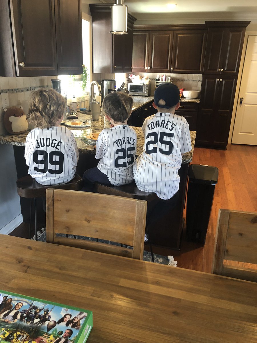 The boys and I are doing our part to #StayHome by taking the “Be Here” trait literally as long as we need to. 

As for opening day @WestMilfordSupt we are going to have to politely disagree with your yankee prediction. #WMHometownPride #PantherStrongDL