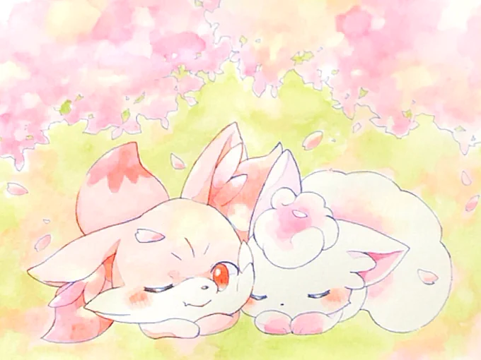 さくら色フォッコあろこん?
 #春色ポケモン 