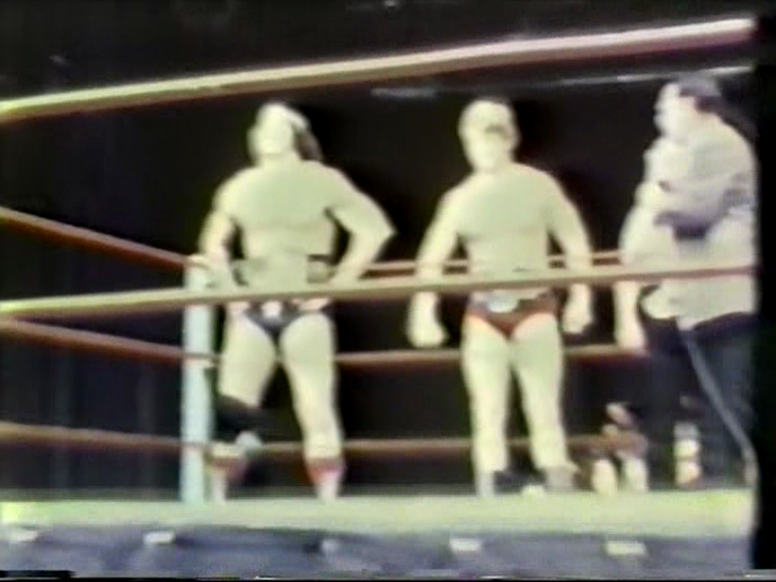 Doing this ridiculous project really helps with my anxiety, so let's continue with more silent clips. This time we have Terry Funk teaming up with Bob Backlund to take on Gene Kiniski and Roger Kirby from 5/15/76 in St. Louis.