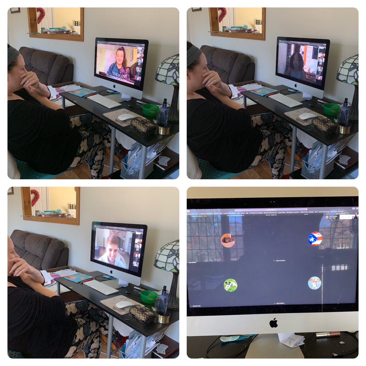 Meeting virtually with some of our sixth graders. <a href="/Taunton_Schools/">Taunton Public Schools</a> <a href="/MikeByron7/">Mike Byron</a> <a href="/parker_middle/">Parker Middle School</a> @Ms_Kennedy_303 #GoogleMeet #coronavirus #stillourkids