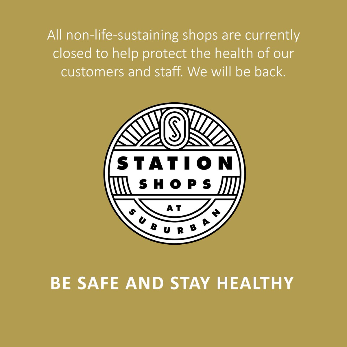 StationShops's tweet photo. To practice social distancing and protect everyone during this time, many of our shops are closed. Wishing health to all. #socialdistance https://t.co/sqawH7lF8j