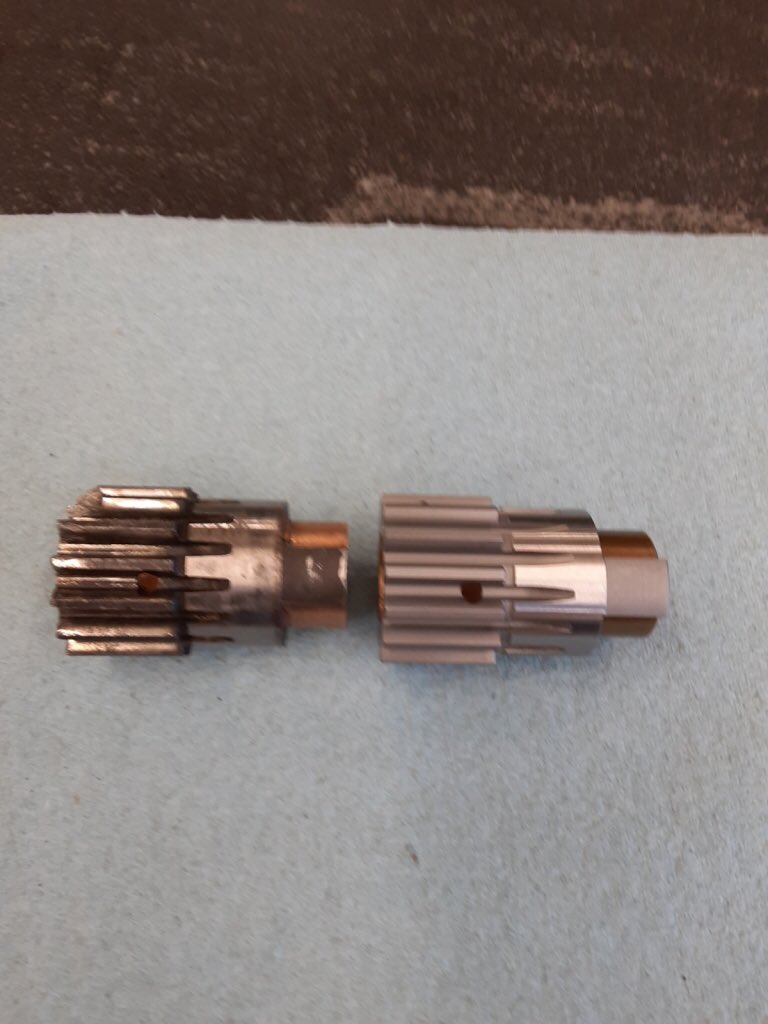 MastersRex's tweet image. When you have a 110 year old car you just can’t go to the auto parts store.
Here are some of the transmission parts that failed last fall. These are being made by a tool &amp;amp; die maker.   Cost?  About 1/3 of a premium grade suit.  For quality made parts it’s really a bargain
