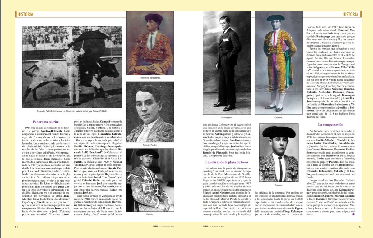 📰 En 1918 no hubo Feria del Pilar por la "gripe española".

Compartimos este curioso reportaje publicado en <a href="/REVISTA6TOROS6/">6TOROS6</a> esta semana.

#TorosZaragoza2020