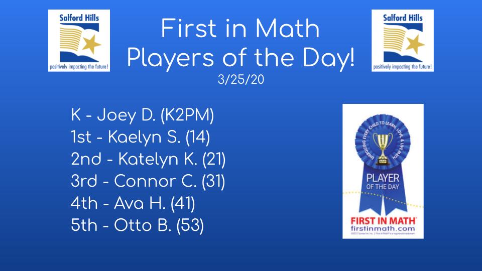 Mr_Wenger_Tech's tweet photo. It is great seeing new names on this list on almost a daily basis! Keep working hard! @FirstInMath @SASD_SalfordHil @SASDinfo https://t.co/b7i57tfEcl