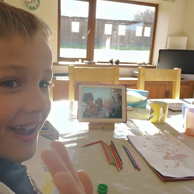 weonsnonge's tweet photo. We did #mtiartclub with the boy's cousin, via Facetime. What a time to be alive! https://t.co/5UrsBMhFBE https://t.co/ZB8KYcSktJ