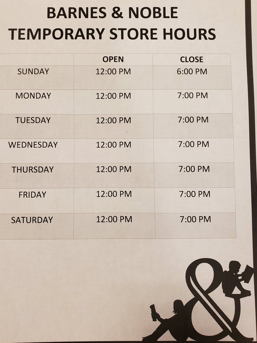 BN @ Valley View Mall is open but the mall is not. Our hours have been adjusted to remain open, we are enforcing the 10 person rule. Thank you for your cooperation during these unprecedented times. #bookstore #executiveorder #buyonlineandgetcurbsideservice #bopis #pandemic