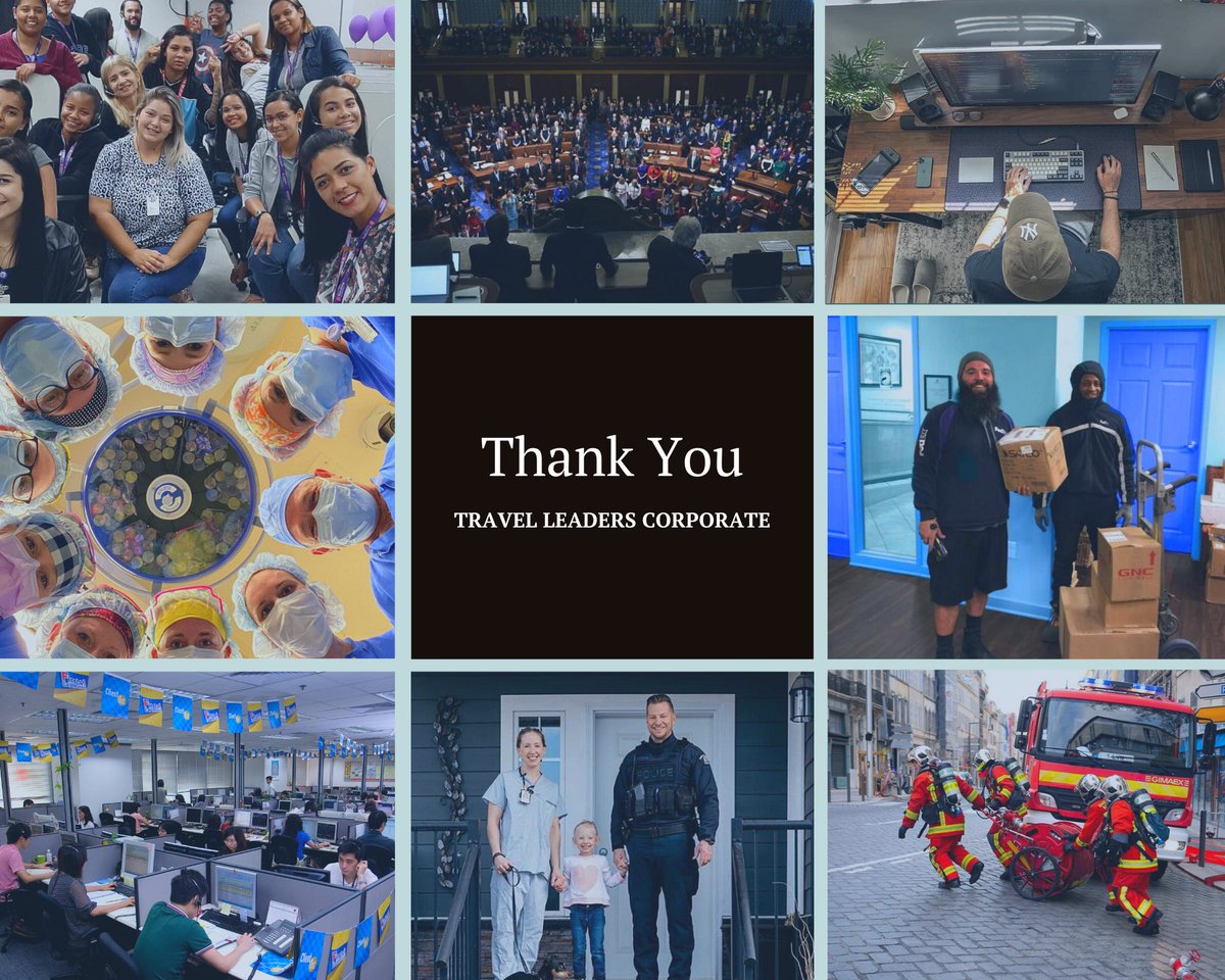 <a href="/TLCorporate/">Travel Leaders Corp.</a> salutes the government workers, police, healthcare aides, IT professionals, customer service reps, truck drivers &amp; everyone working hard to protect us at home. We are indebted to you for your service. 🙏

#TLCorporate #SocialDistancing #covid_19 #community