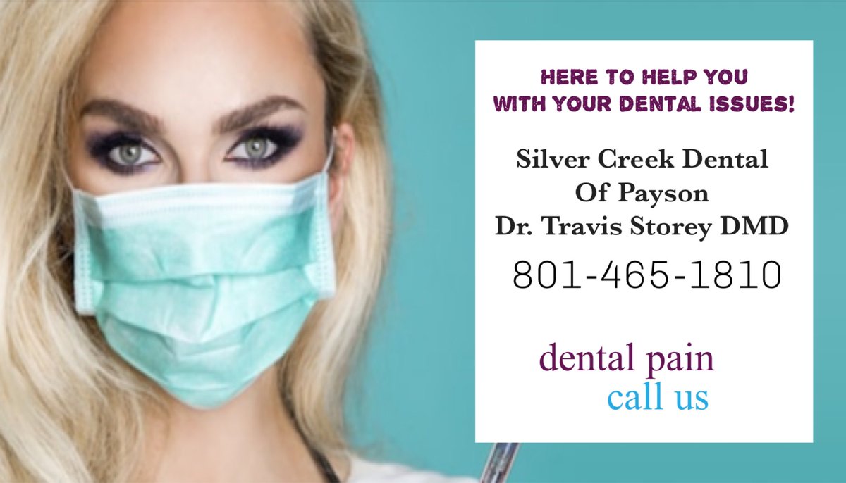 SilverCreekDent's tweet photo. Weβre here to help! #dentalpain #emergency #toothpain #dentalemergency #ThursdayMotivation #COVID2019 #dentistry #ThankfulThursday #COVID #paysonutah #teeth #springvilleutah #dentaloffice #MondayMotivation #utahcounty #toothache #ChineseVirus19 https://t.co/qn20QK4wI3