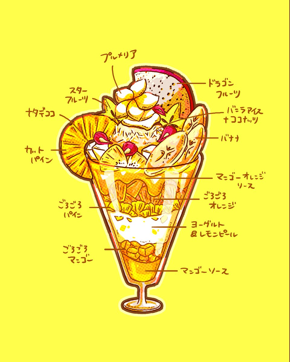 Qoo マイガール展固ツイ8 27 30 Five Parfait Girls 妹達からはギャルねぇと呼ばれているパワフル女子のココ トロピカルフルーツと南国大好き 1番陽気でおおらかな次女です 絵描きさんと繋がりたい イラスト好きな人と繋がりたい イラスト