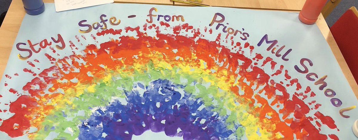 priorsmill's tweet photo. The very few children who remained in school today have been extremely busy and creative with Miss Rigg! What an amazing job! Stay Safe, love everyone at Prior’s Mill 🌈🌈🌈 https://t.co/O2nOZC8cMj