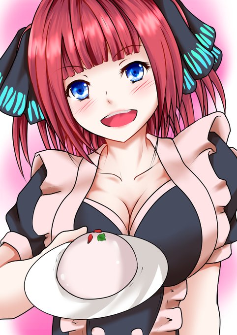 ごっとね@水曜日 東キ-61aさんがTwitterに投稿した中野二乃(五等分の花嫁)のイラスト。