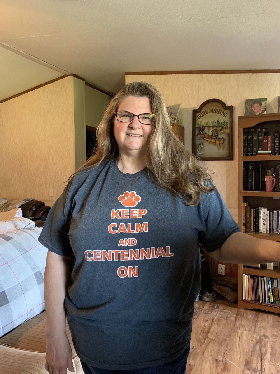 Centennial shirt day for virtual spirit week!! I thought this old shirt was fitting for our circumstance!