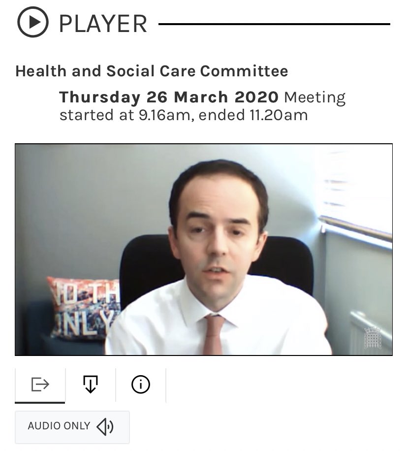 PARLYapp's tweet photo. Some shots of today’s @CommonsHealth online session. Select committees making use of new (ish) technology to continue working during the pandemic. https://t.co/8vafhf3pim
