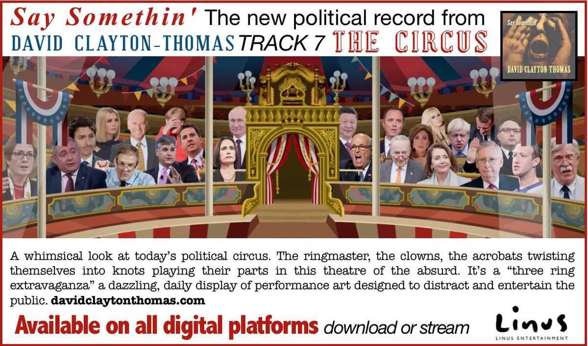 Welcome to THE CIRCUS folks...Track 7 from my new album SAYSOMETHINDCT 2020 Check out the video here: youtu.be/aXELJ8LYGRE