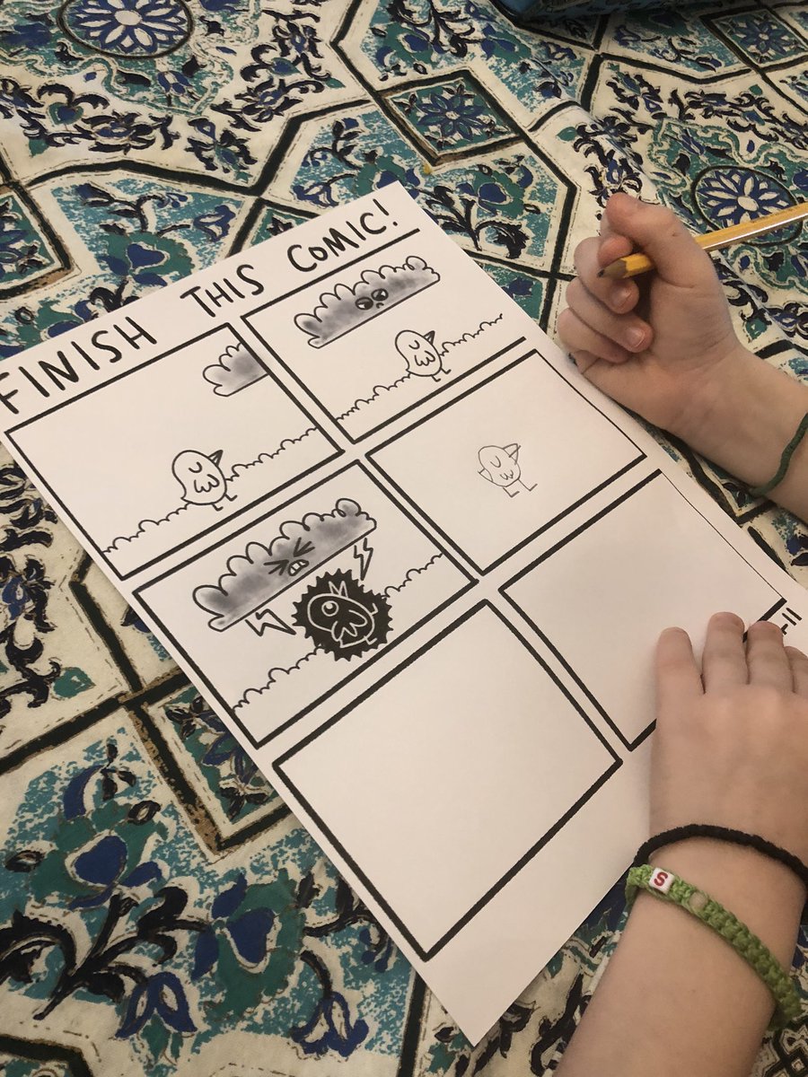 welcome_tdsb's tweet photo. Lots of fun and FREE creative activities by @Jarrett_Lerner visit his website to print for free. #finishthiscomic #creativewritingprompts #drawing #LearnAtHome #homeschoolactivities https://t.co/oF6jA1rg3G