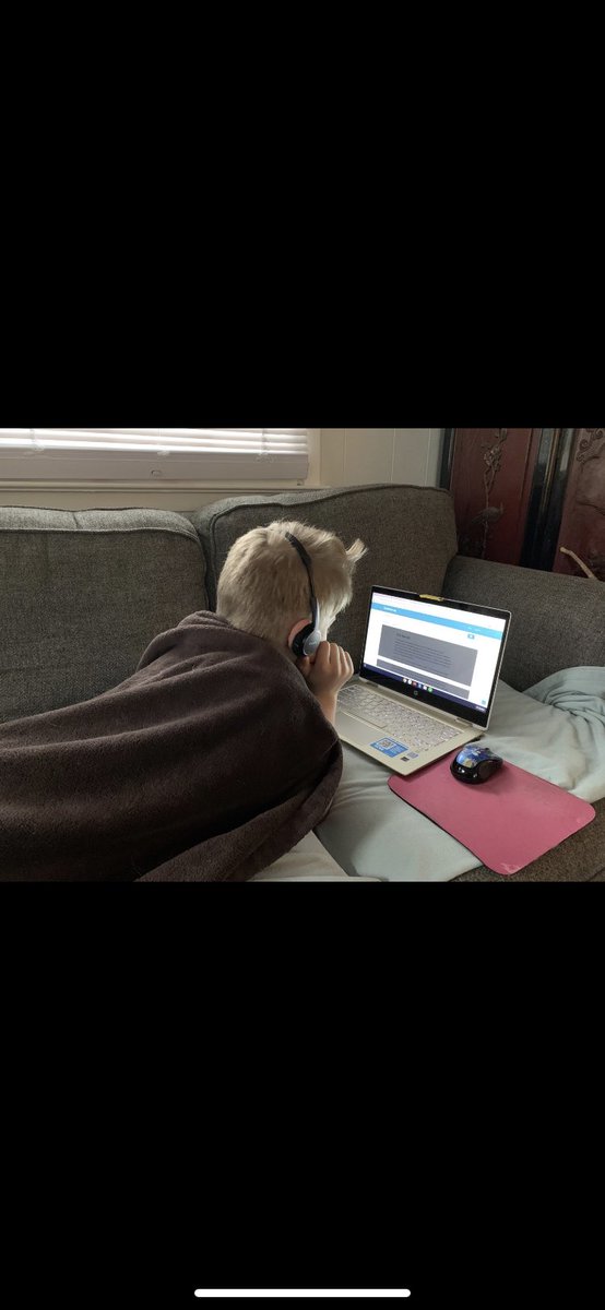 DennisonsDen's tweet photo. Learning from home is not bad, but we sure do miss our school family! Thank goodness for Google Chat and Meet! Cannot wait for May 15th!! @HCPSNC @AtkinsonElem #learningfromhome #weareatk https://t.co/aQlJKd49sV