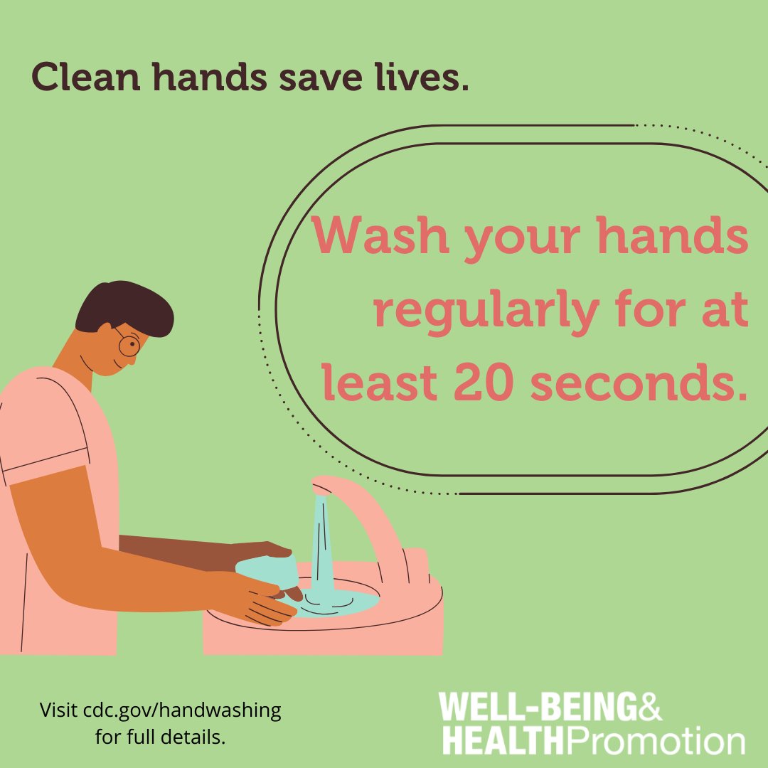 SDSUwellbeing's tweet photo. Focusing 20 seconds of proper handwashing can help prevent the spread of COVID-19. Visit https://t.co/r25blFufLR for full instructions on proper handwashing. #SDSU #LiveWellAztecs https://t.co/SkcwEIXy6X