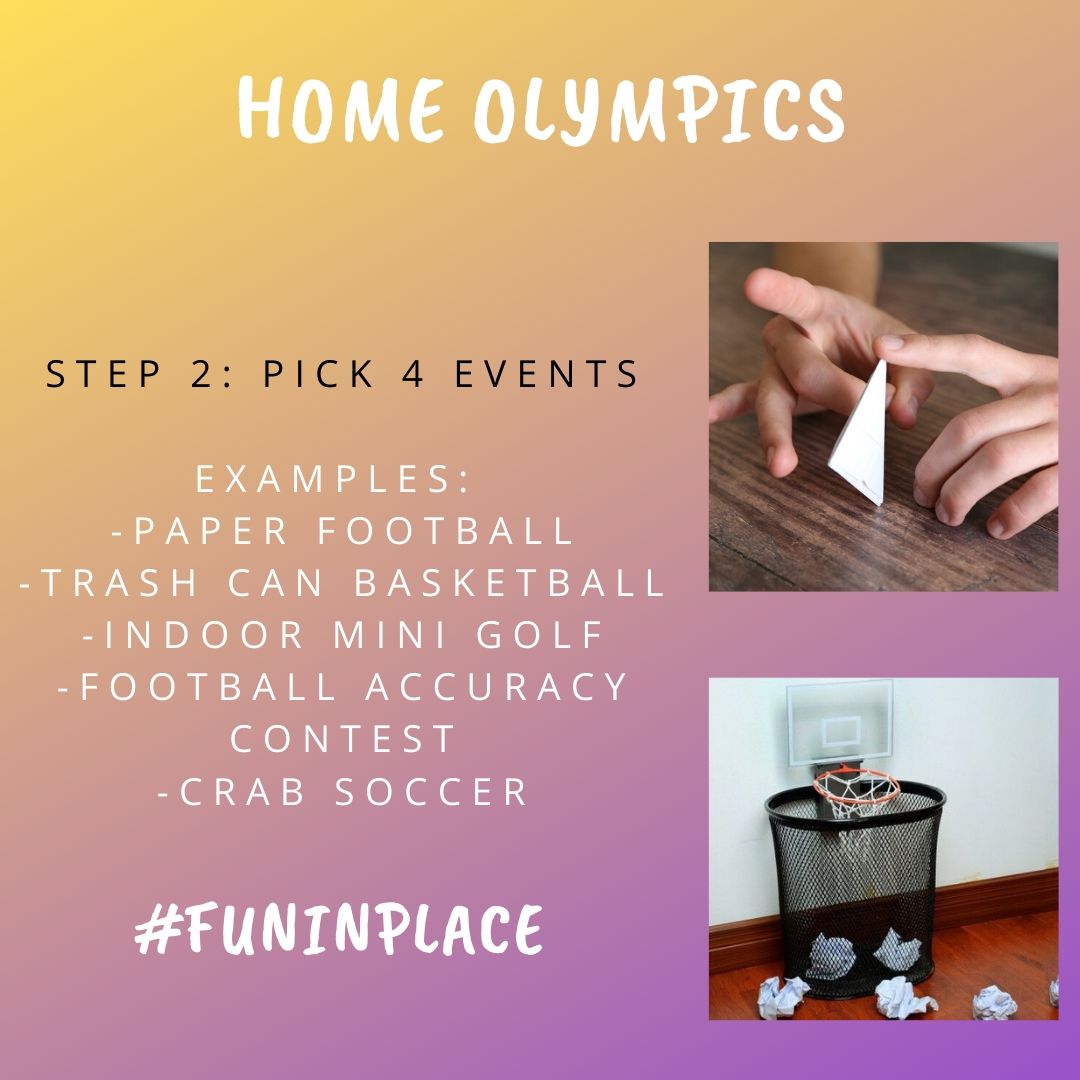 rleparks's tweet image. Looking for something fun to do at home? Join us for the Home Olympics. Scroll through our post for more info. Let us know how your Home Olympics went by tagging us in your post or using the #funinplace

#homeolympics #shelterinplace #homerecreation