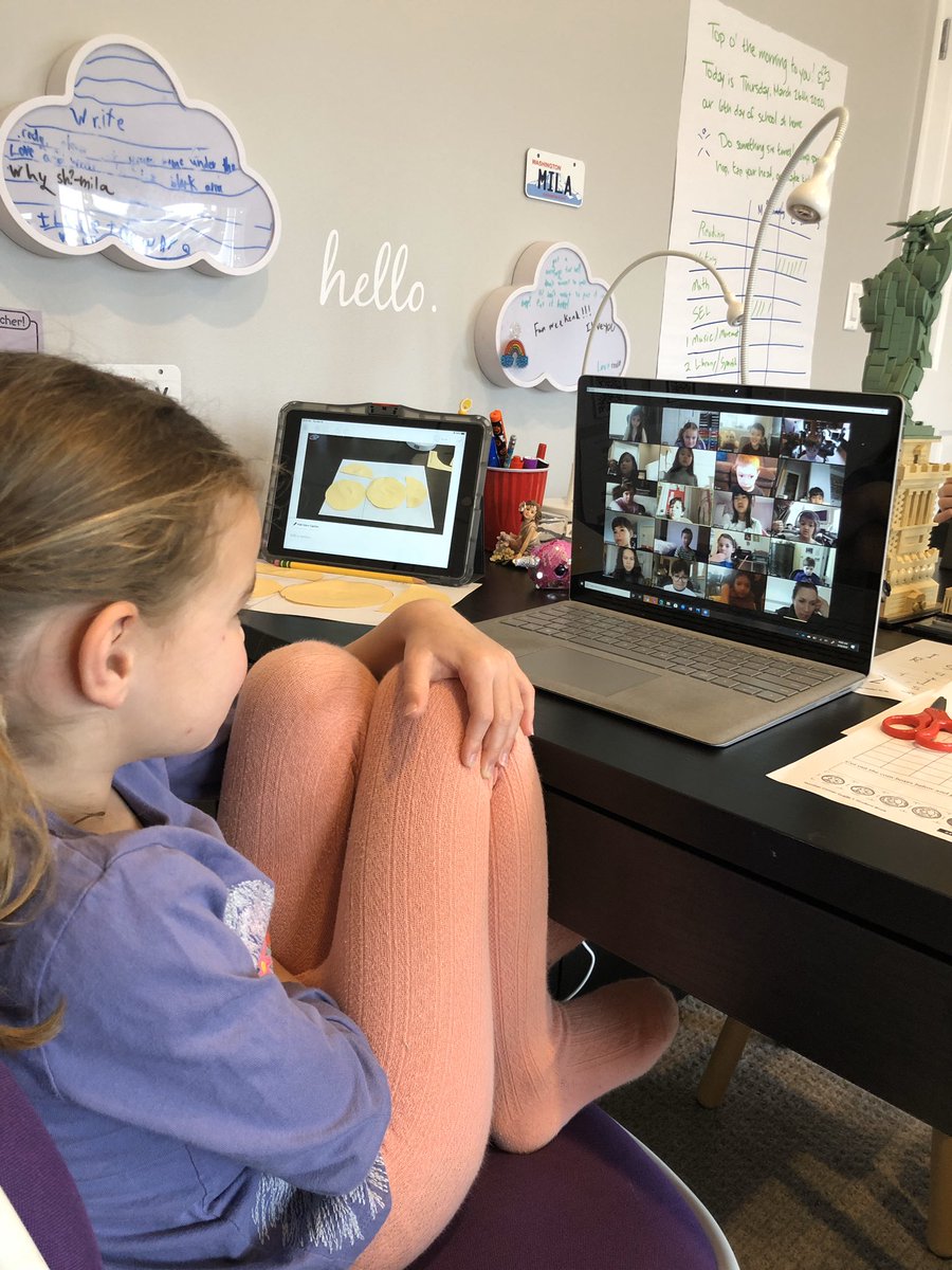 owenpaulus's tweet photo. Day 6 home school and we’re doing full class meetings! @OWSBobcat teachers adapting so fast! https://t.co/4Tnvzj8wm2