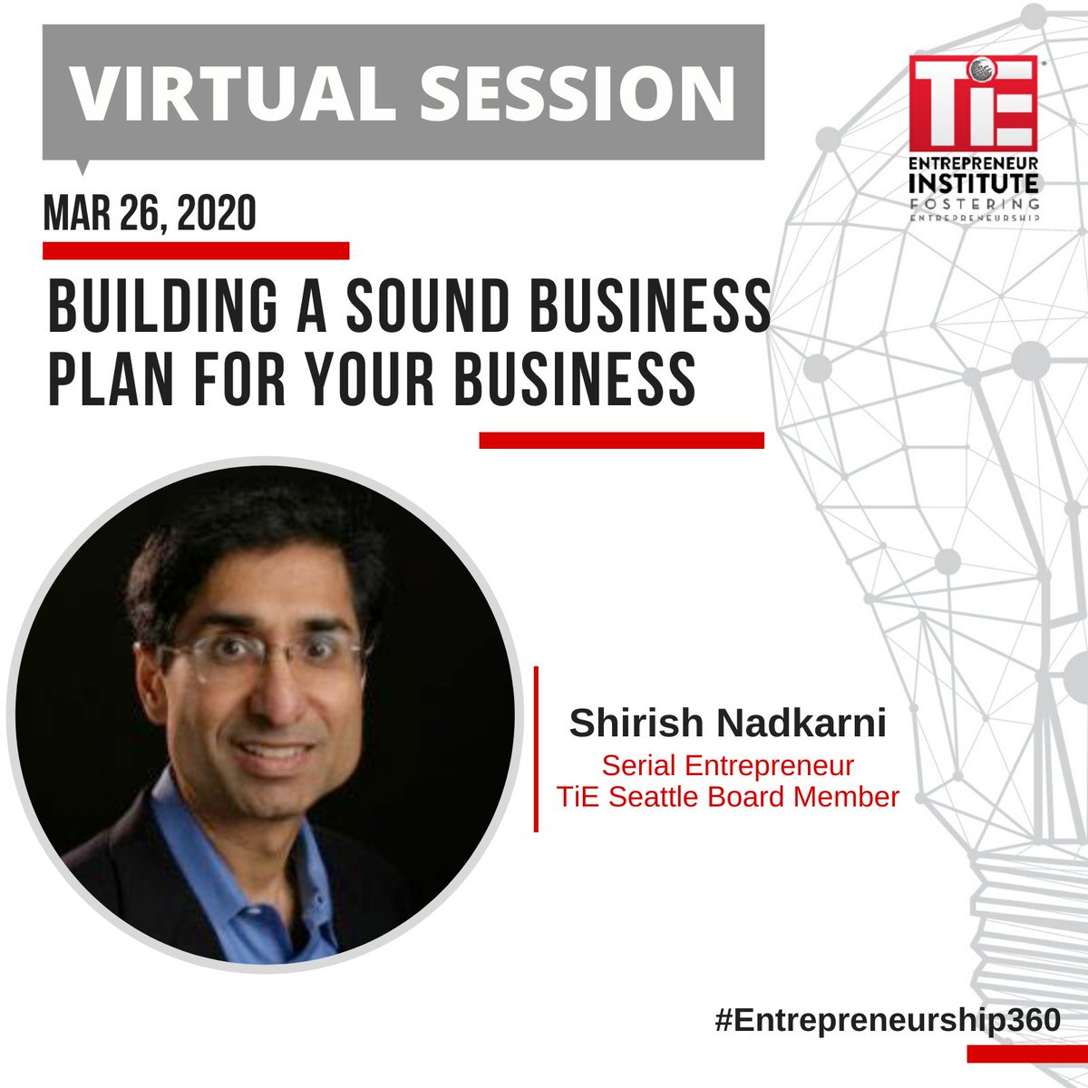 SeattleTiE's tweet photo. Looking forward to seeing all the participants in our virtual session tonight! Learn how to build a sound Business plan for your business from Shirish Nadkarni at 5.00PM. Zoom link has been shared with the participants via email.
#businessplan #smallbusiness #TiESeattle https://t.co/9EKBrBbGuW