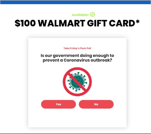 ClaraHuges's tweet photo. Is the Government Doing Enough for the Corona Virus?
Complete the way then you can win
$100 WALMART GIFT CARD
https://t.co/opmz7vsHLJ

mark blum over 3 #ibelievetarareade #felizjueves real id  departamento de justicia
 venezuela president maduro #justwakemeupwhen #purpleday https://t.co/7Kh6lZg6f7
