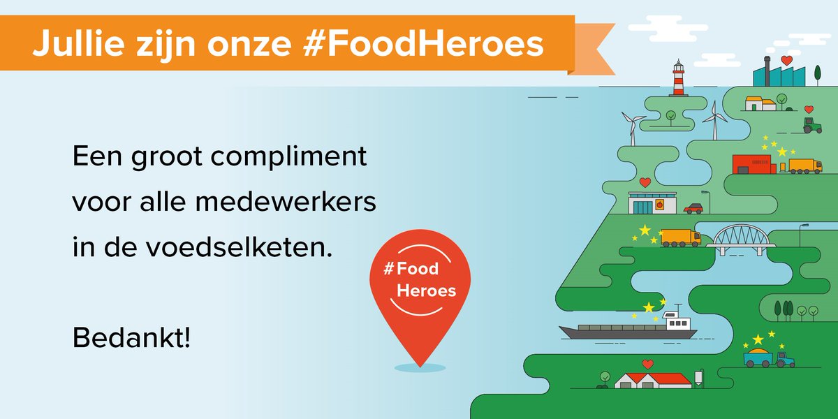 Het zijn de #FoodHeroes die de voedingsketen draaiende houden tijdens deze #coronacrisis. Door het harde werken van deze mensen vindt de productie en levering van voedingsmiddelen plaats. <a href="/FNLI_nl/">FNLI</a>
