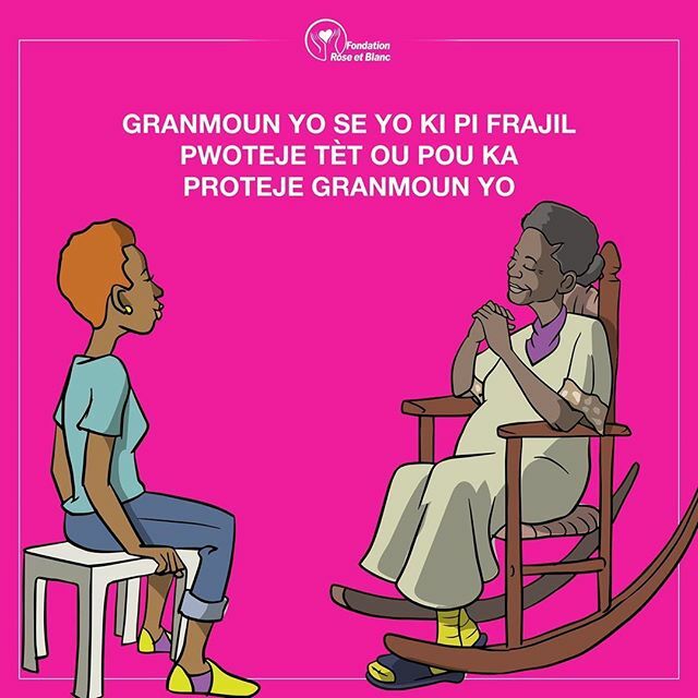 Granmoun yo se yo ki pi frajil. Pwoteje tèt ou pou ka proteje granmoun yo.

#SolidariteSeSèlJan
#ReteLakay
#KonesansSePouvwa
#MalèPaGenPrejije
#NapBareCoronavirus
#FREBHaiti ift.tt/2QMckFq